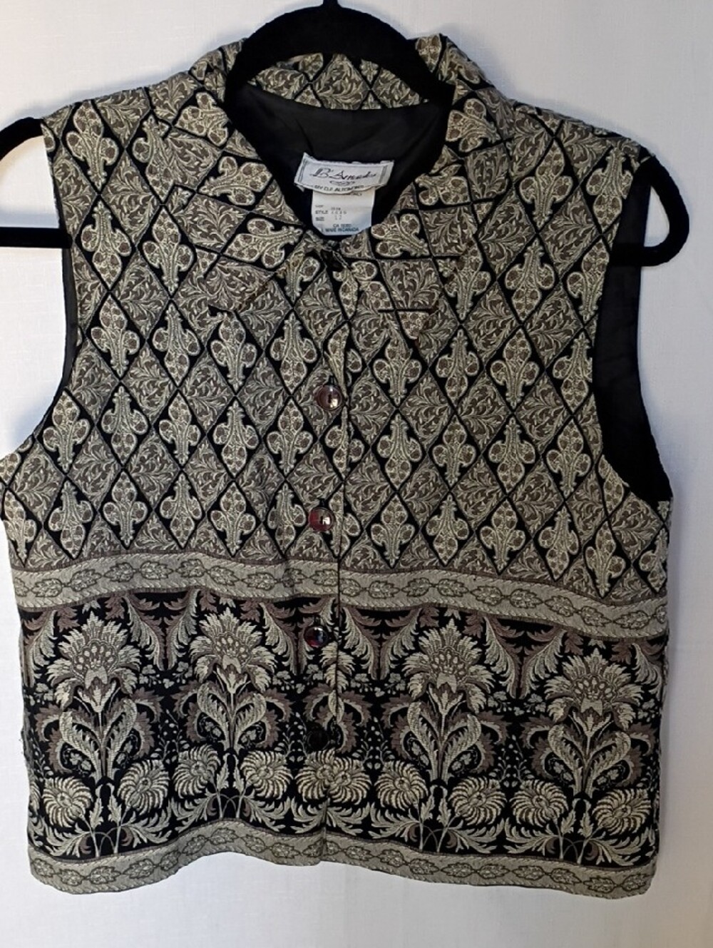 L' Amandei By S.p. Altamonte Vintage Women's  Sleeveless Button Vest - Picture 2 of 8